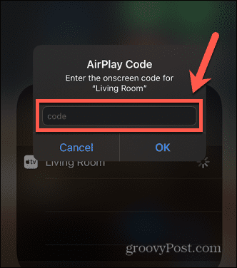 codice di accesso iphone airplay
