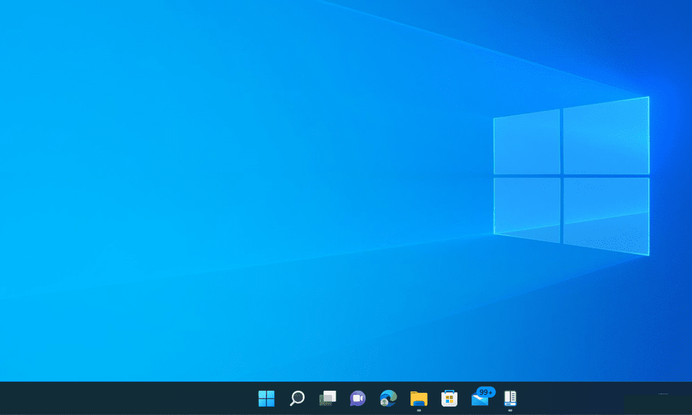 Barra delle applicazioni di Windows 11 in primo piano