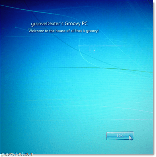 Avviso legale relativo al messaggio di avvio di Windows 7