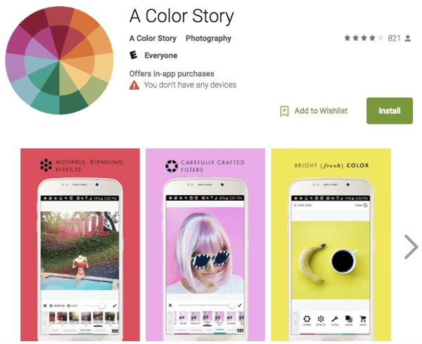 un'app per storie a colori