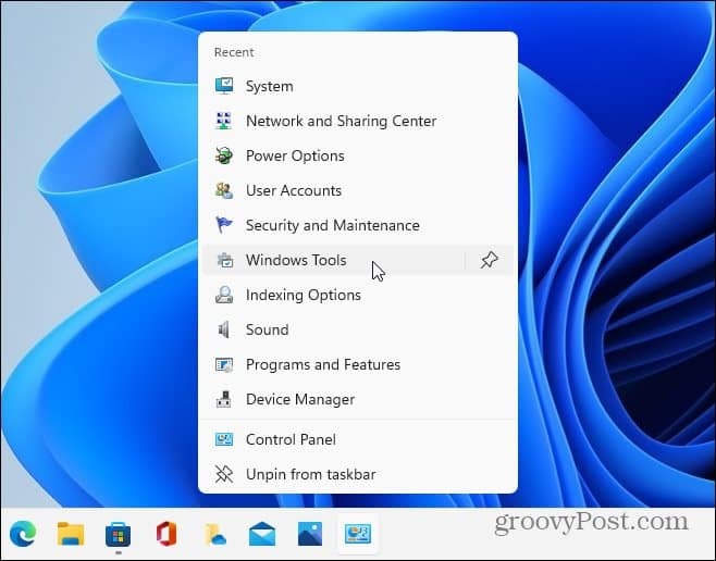 Accedi agli elementi CPL sulla barra delle applicazioni di Windows 11