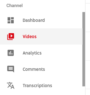 Come utilizzare una serie di video per far crescere il tuo canale YouTube, opzione di menu per selezionare un video YouTube specifico per visualizzare i dati analitici