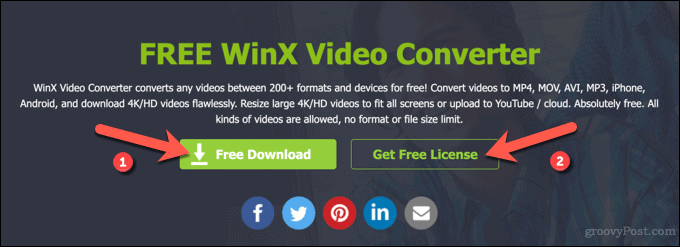 Download di WinX Video Converter