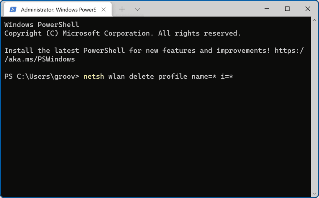 Terminale di Windows PowerShell