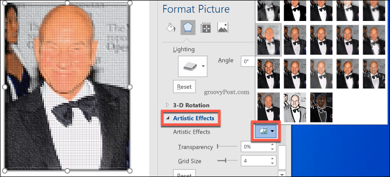 Aggiunta di effetti di immagine artistica alle immagini in Word