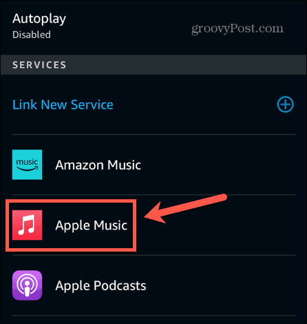 Alexa servizi musica Apple