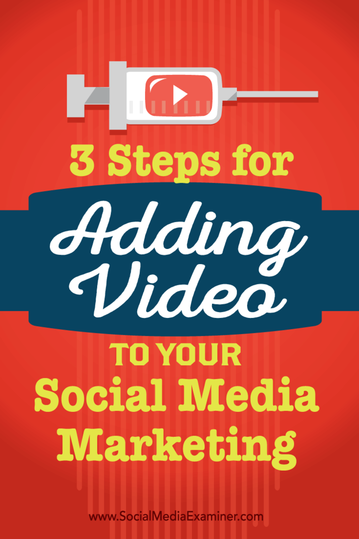 3 passaggi per aggiungere video al tuo social media marketing: Social Media Examiner