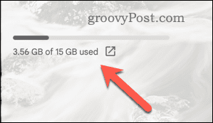 Esempio di spazio di archiviazione per un account Gmail