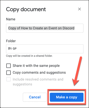 google docs salva copia