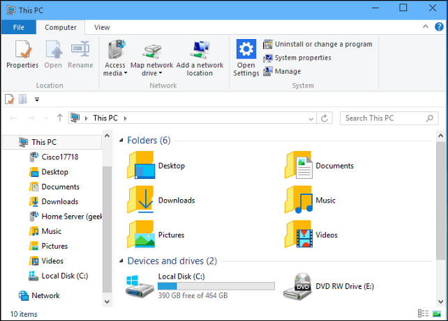 Rendi Esplora file di Windows 10 sempre aperto su questo PC