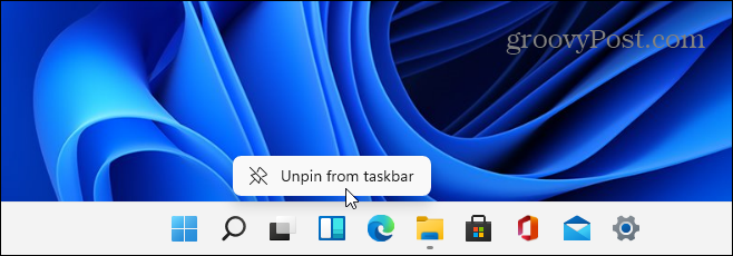 rimuovere i widget dalla barra delle applicazioni di Windows 11