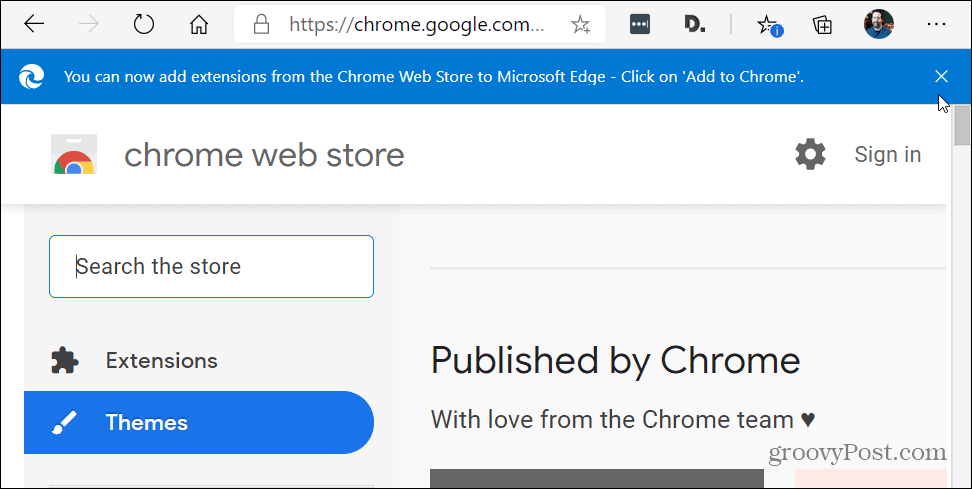 Temi del negozio web di Chrome