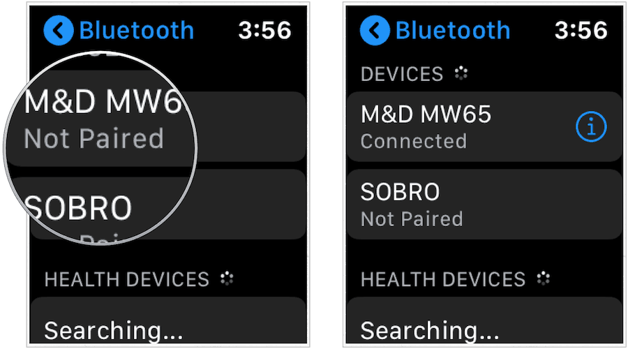 Associazione Bluetooth Apple Watch