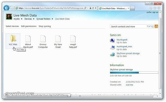 Windows Live Mesh 2011 per Mac: Guida introduttiva