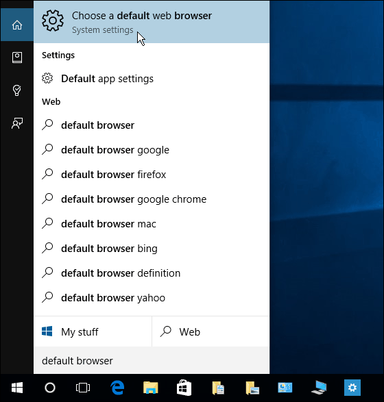 Cortana Cerca in Windows 10