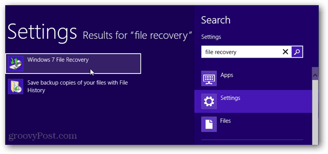 cerca nel recupero dei file di Windows 7