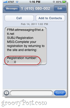 Spam SMS da AT&T