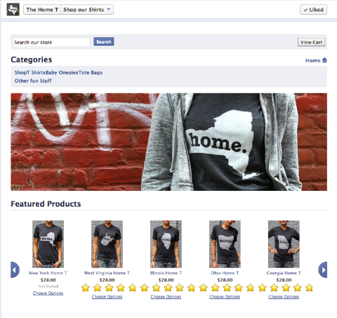 bigcommerce home t pagina facebook