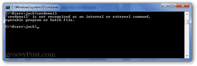 errore cli: sendemail non è riconosciuto come comando interno o esterno, programma eseguibile o file batch