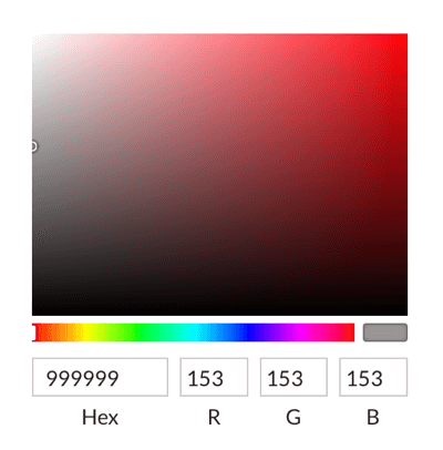 Seleziona i colori con il selettore di colori o inserisci codici esadecimali.