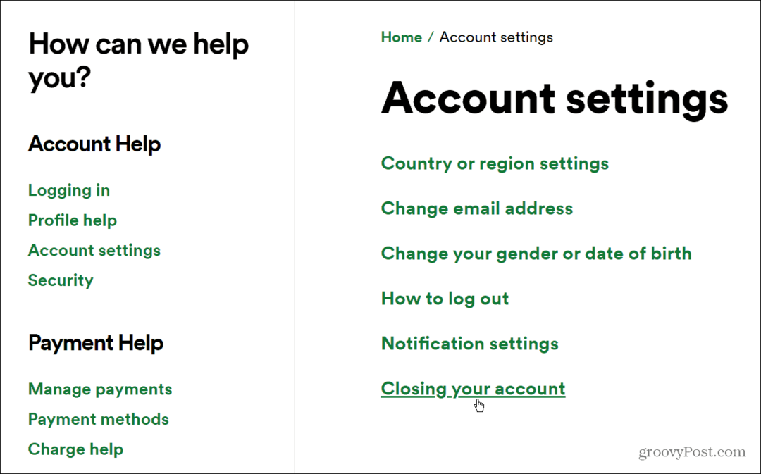 Come eliminare il tuo account Spotify