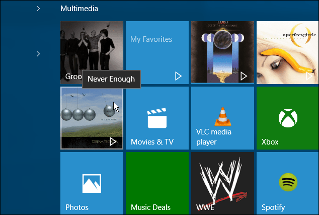 Menu Start di Windows 10