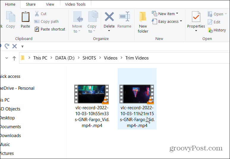 file explorer video trimmd