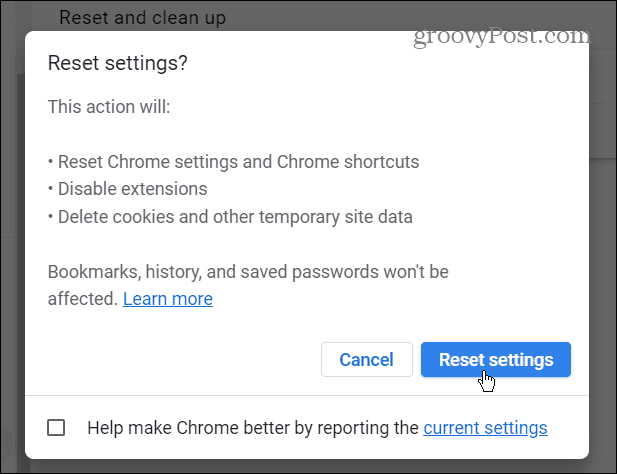 Scarica errore di rete non riuscito in Chrome
