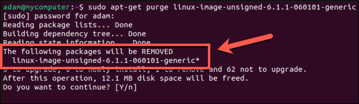 ubuntu ha rimosso il kernel