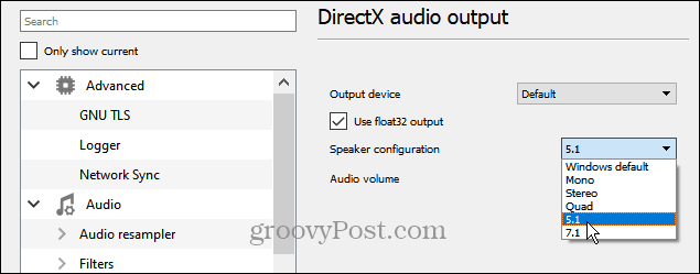 Audio surround 5.1 su VLC