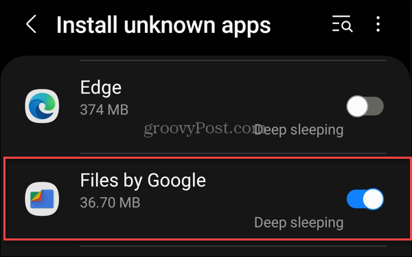 file di app di terze parti di Google