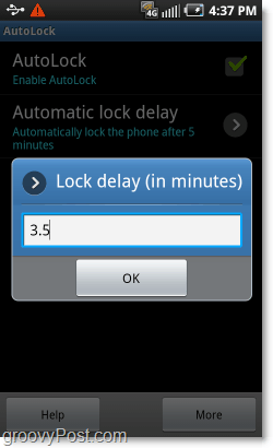personalizzare il timer di blocco del modello Android
