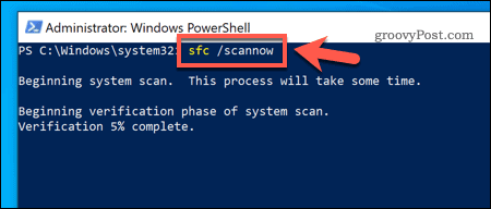 Utilizzo dello strumento SFC su Windows 10