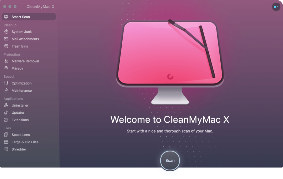 CleanMyMac X frontale