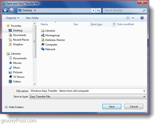 Strumento di trasferimento facile di Windows 7 - Guida rapida