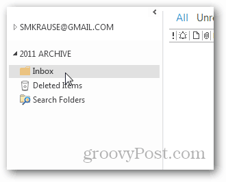 come creare il file pst per Outlook 2013 - nuova cartella Posta in arrivo