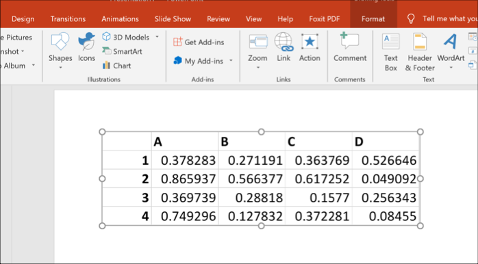 Dati di Excel come oggetto in PowerPoint
