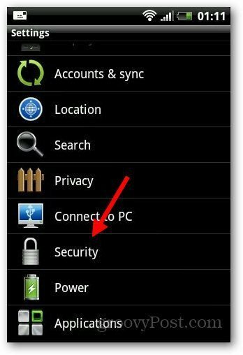 Blocco di sicurezza Android 2
