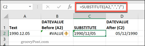 La funzione SOSTITUTIVA in Excel