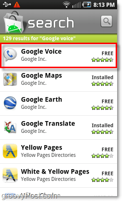 Mercato mobile Android Google Voice