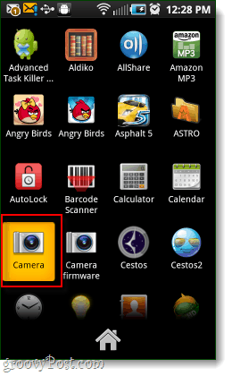 app fotocamera Android nel cassetto app
