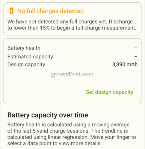 Controlla lo stato della batteria sull'app Android AccuBattery