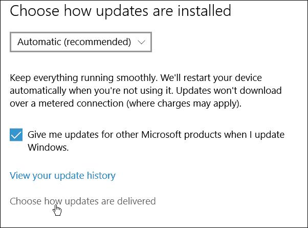 Impedisci a Windows 10 di condividere gli aggiornamenti di Windows con altri PC