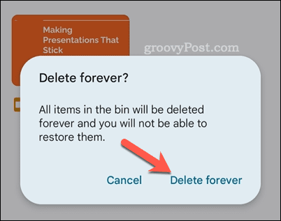 Eliminare i file di Google Drive per sempre