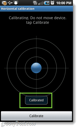 schermata di calibrazione Android completa
