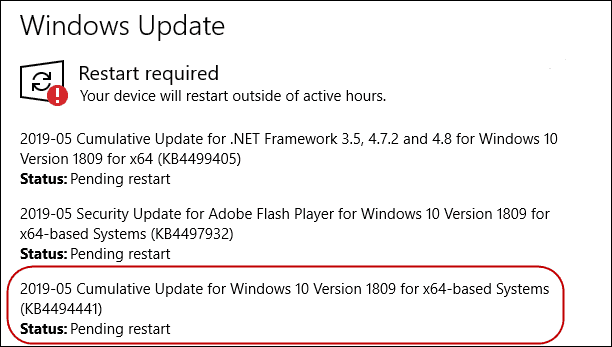 Windows 10 1809 maggio Patch_Tuesday