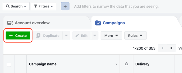 Come indirizzare lead caldi con gli annunci di Facebook Messenger, passaggio 1, creare una campagna in Ads Manager