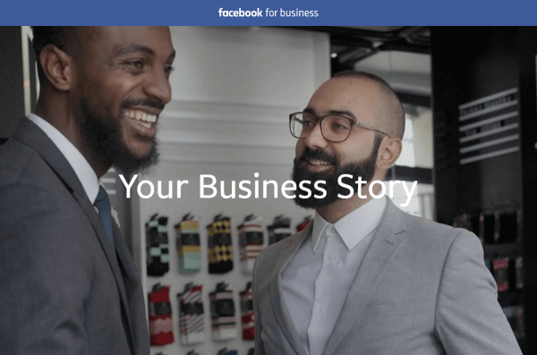 facebook la tua storia aziendale