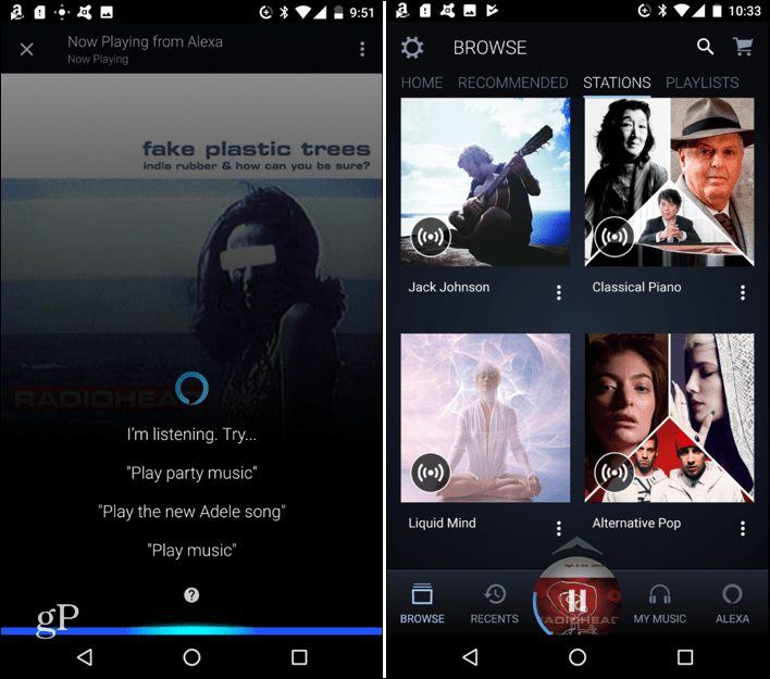 Usa Alexa per il controllo a mani libere nell'app Amazon Music per Android o iOS