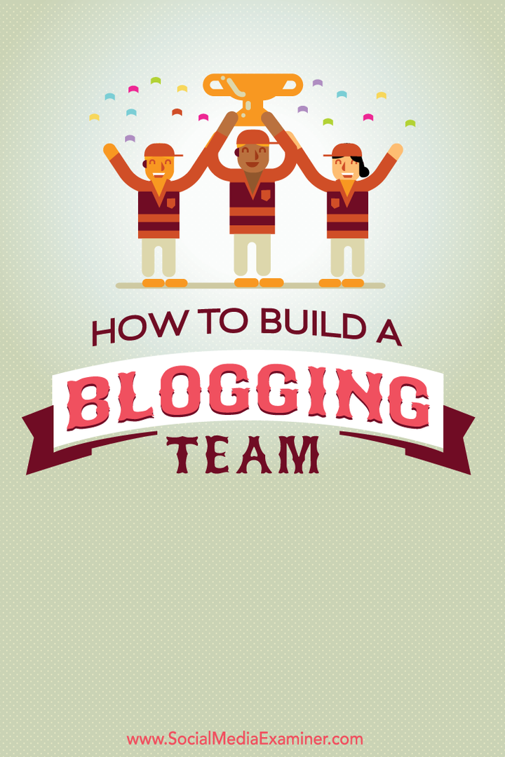 Come costruire un team di blogging: Social Media Examiner